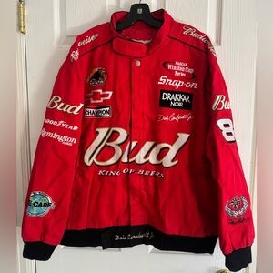 Vintage NASCAR Dale Earnhardt Jr Budweiser Jeff Hamilton Outlaw Jacket Size XXL